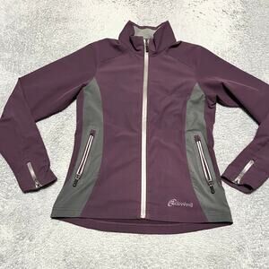 Cloudveil Jacket Womens Small Full Zip Purple Soft Shell Pockets